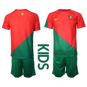 Portugal kläder Barn VM 2022 Hemmatröja Kortärmad (+ korta byxor)